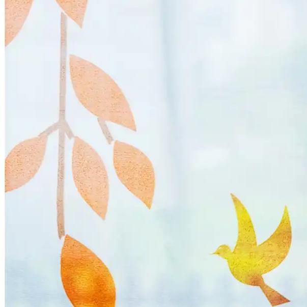 leaf-print-curtains, voile-curtains, edit-home-curtains, yellow-curtains