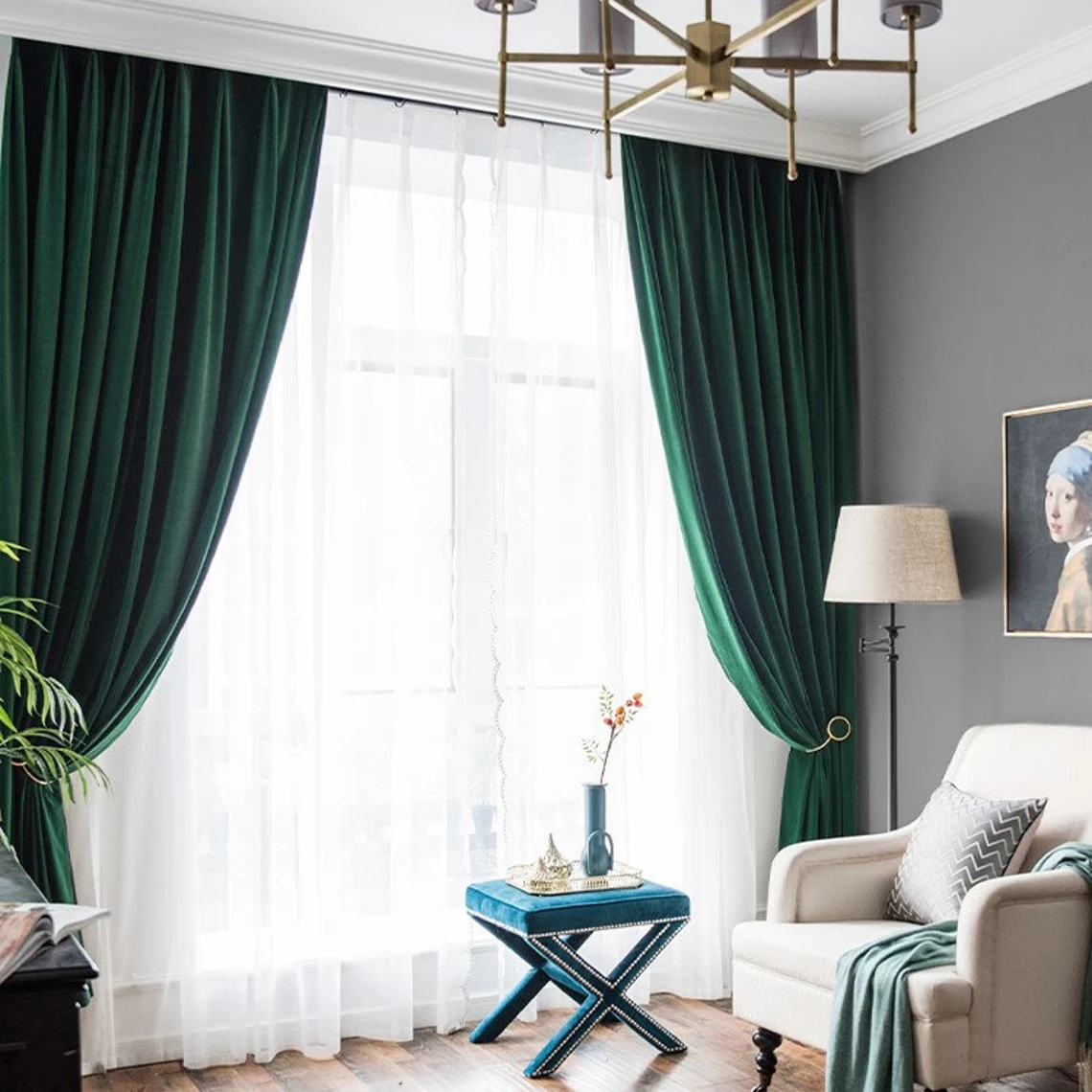 green-blackout-curtains, blackout-curtains, edit-home,velvet-curtains