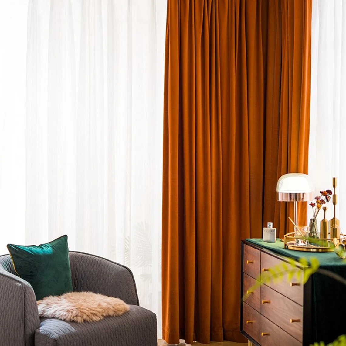 orange-blackout-curtains, blackout-curtains, edit-home
