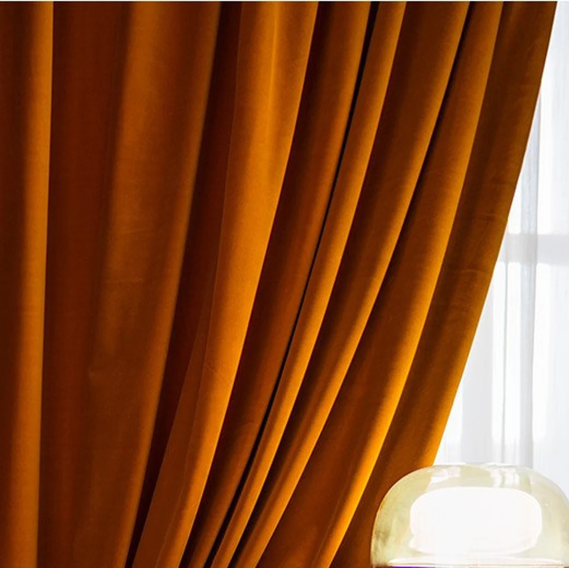 orange-blackout-curtains, blackout-curtains, edit-home