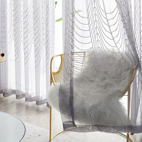 Grey Voile Curtains