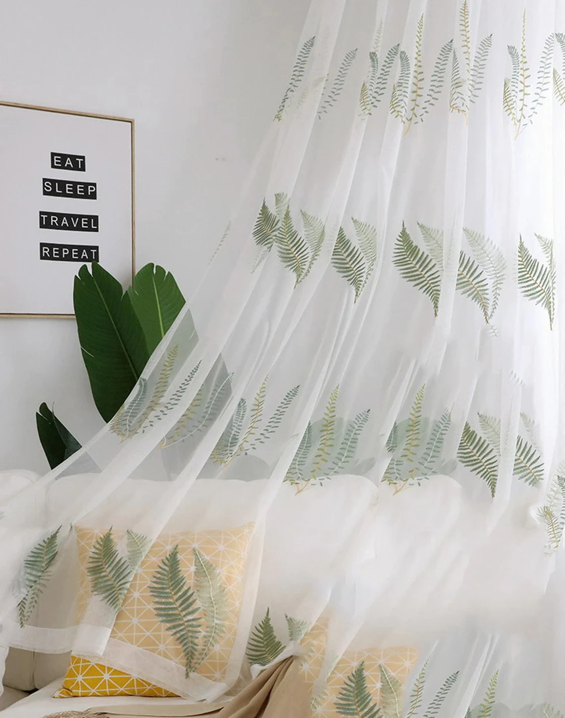 green-curtains, voile-curtains, edit-home-curtains