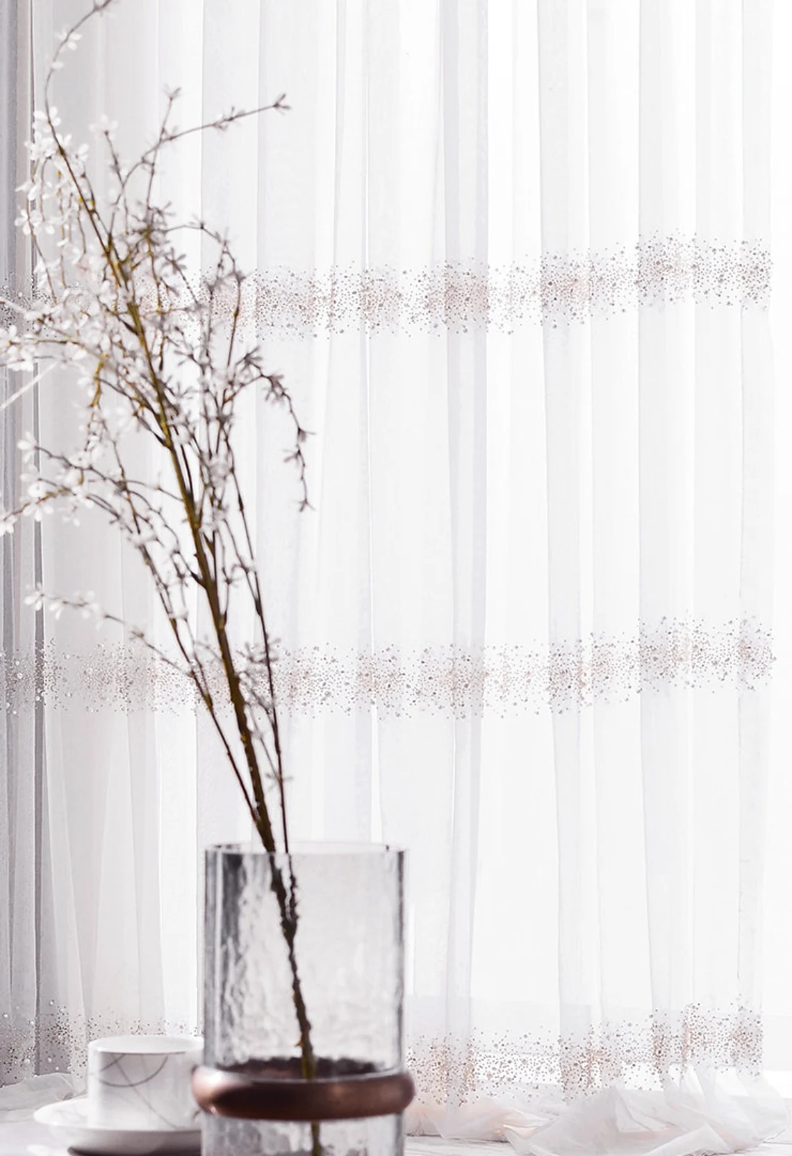 Superb Beaded Grey Beets Curtain | Curtains by Edit Home - Image 8