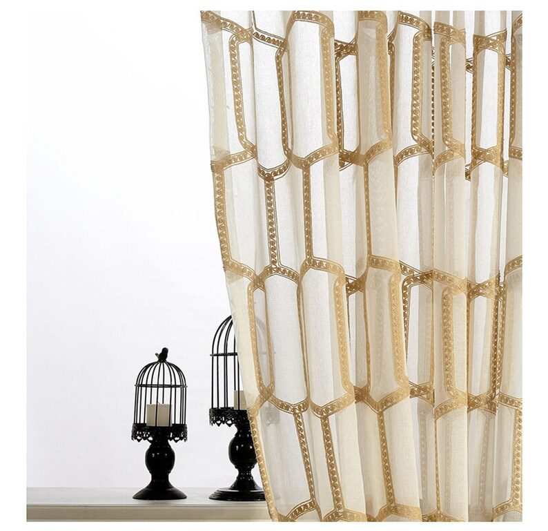brown-embroidered-curtains, voile-curtains, embroidered-curtains, edit-home-curtains