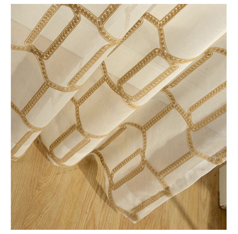 Luxury White Embroidered Curtains | Edit Home - Image 8