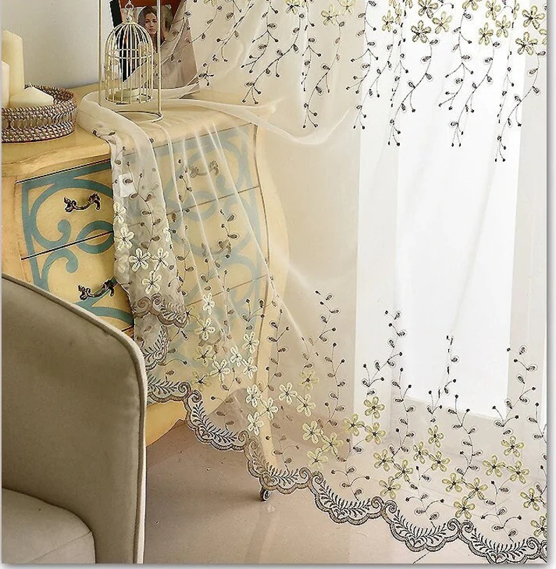 flower-embroidered-curtains, edit-home-curtains