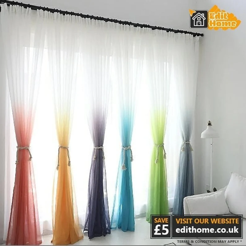 Superb Grey Bedroom Sheer Curtains | Edit Home - Image 2