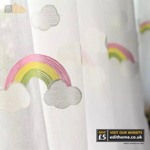 Embroidered White Curtains