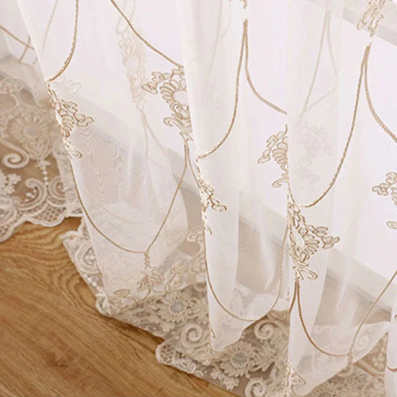 floral-embroidered-sheer-curtains, voile-curtains, edit-home-curtains