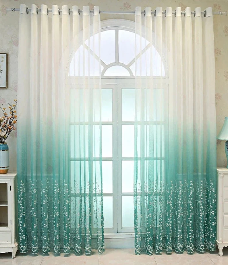 green-embroidered-sheer-curtains, voile-curtains, edit-home-curtains