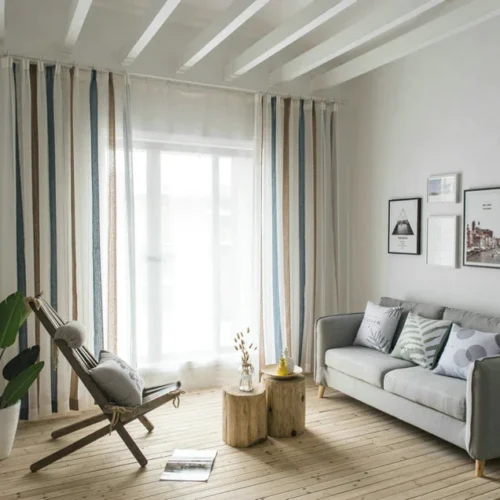 Best Colorful Striped Curtains | Semi blackout Curtains by Edit Home