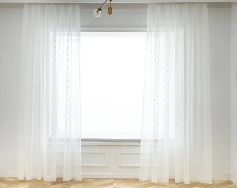 Fine Embroidered Floral Sheer Curtains | Edit Home - Image 2