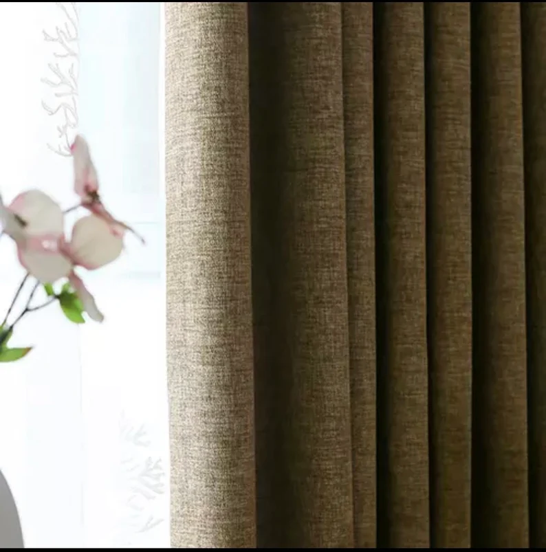 Beautiful Beige Blackout Curtains | Edit Home - Image 7