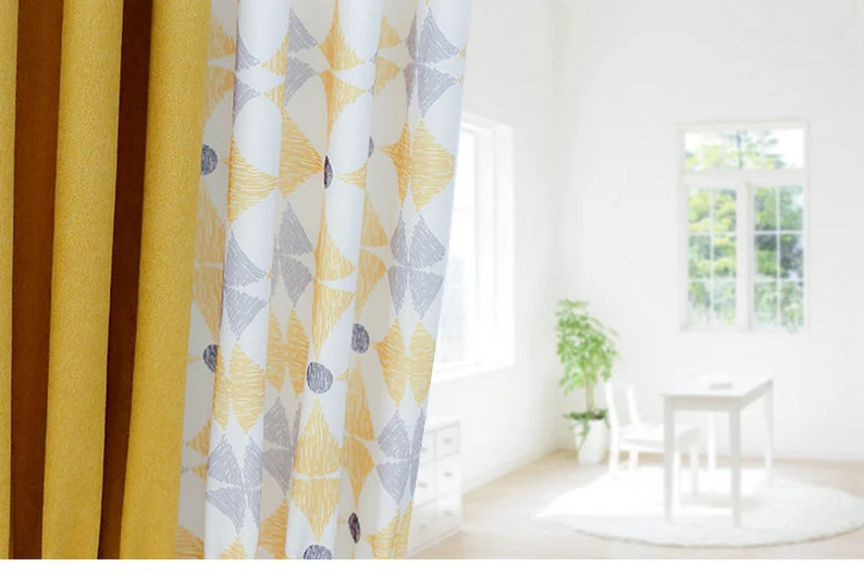 luxury Blackout Yellow Curtains | Edit Home - Image 5