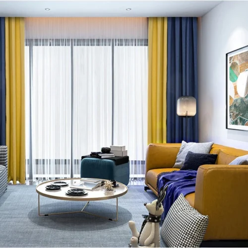 navy-blue-yellow-blackout-curtains, blackout-curtains, edit-home-curtains