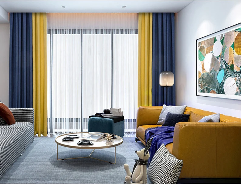 navy-blue-yellow-blackout-curtains, blackout-curtains, edit-home-curtains