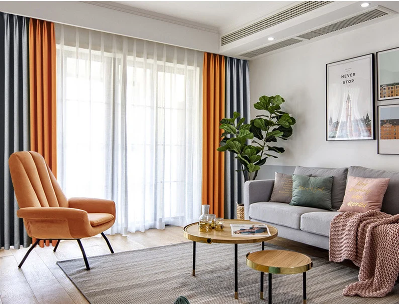 orange-grey-blackout-curtains, blackout-curtains, edit-home-curtains