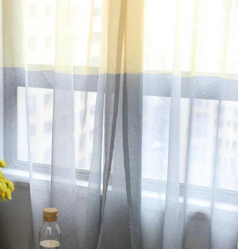 Cheer Grey Yellow Bedroom Curtains | Edit Home - Image 9
