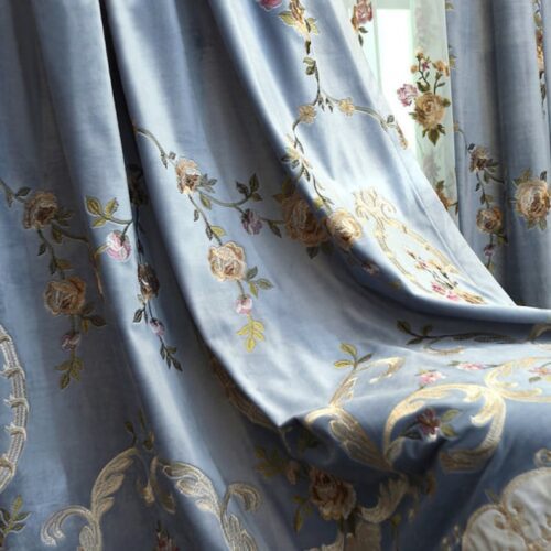 blue-embroidered-velvet-curtains, embroidered-curtains, edit-home