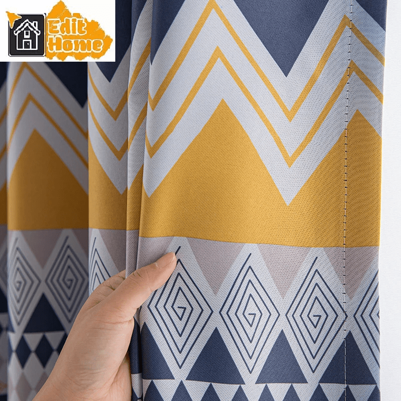 shiny-yellow-printed-curtains-, blackout-curtains, edit-home-curtains