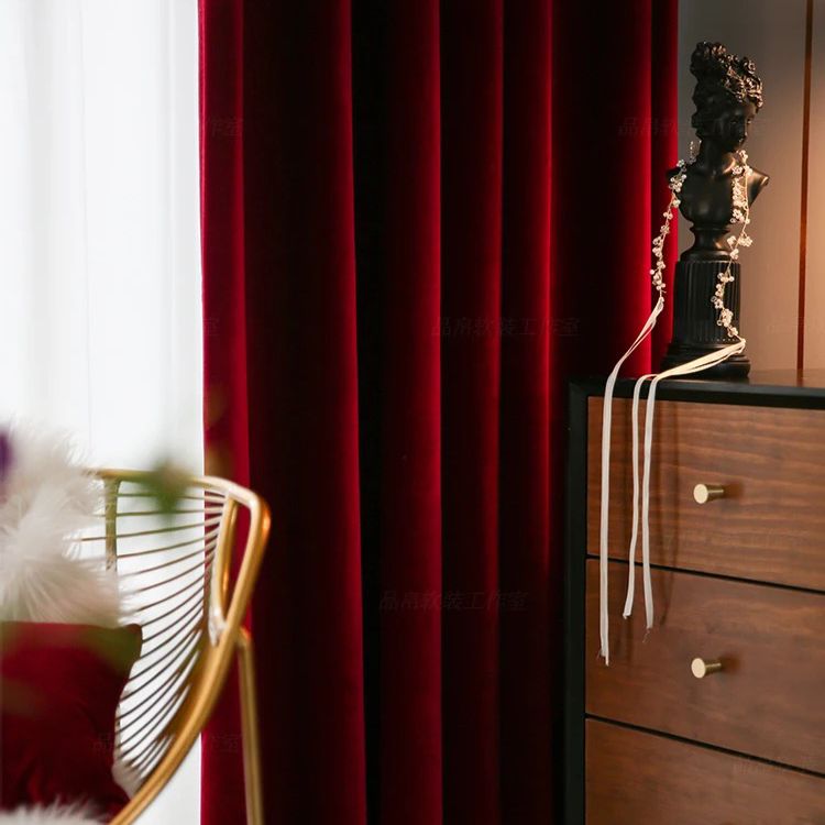 cheer-red-velvet-bedroom-curtains, blackout-curtains, edit-home-curtains