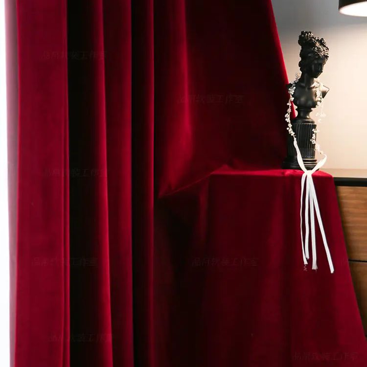 cheer-red-velvet-bedroom-curtains, blackout-curtains, edit-home-curtains
