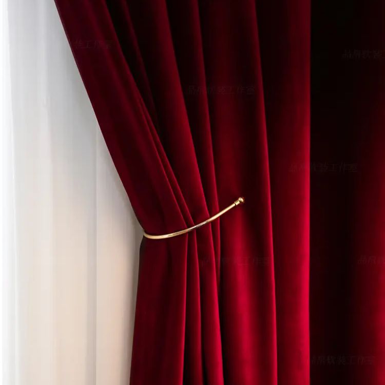 cheer-red-velvet-bedroom-curtains, blackout-curtains, edit-home-curtains