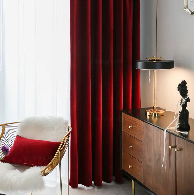 cheer-red-velvet-bedroom-curtains, blackout-curtains, edit-home-curtains