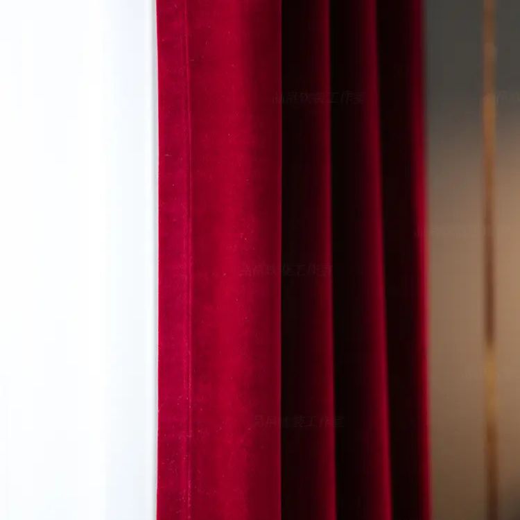 cheer-red-velvet-bedroom-curtains, blackout-curtains, edit-home-curtains