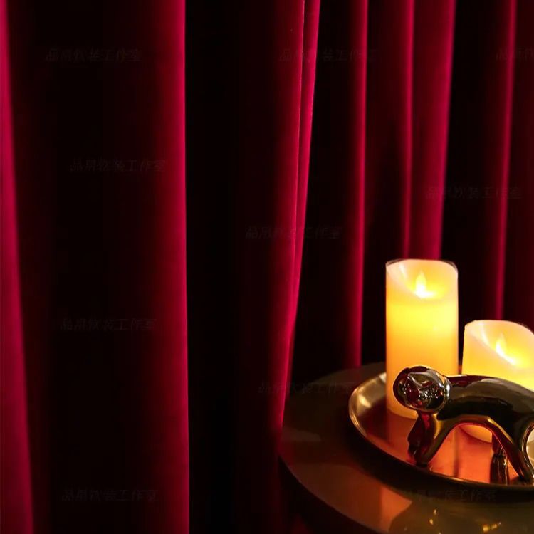 cheer-red-velvet-bedroom-curtains, blackout-curtains, edit-home-curtains
