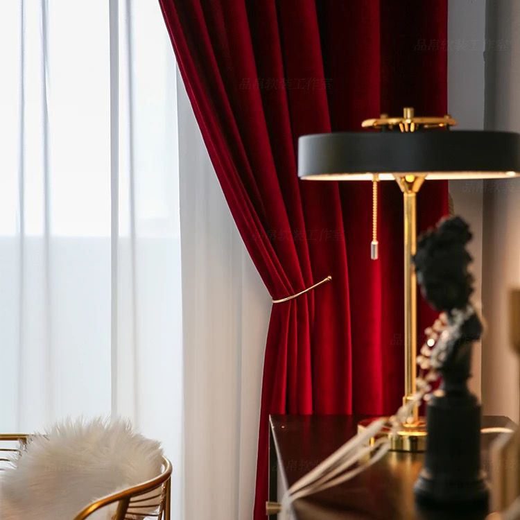 cheer-red-velvet-bedroom-curtains, blackout-curtains, edit-home-curtains