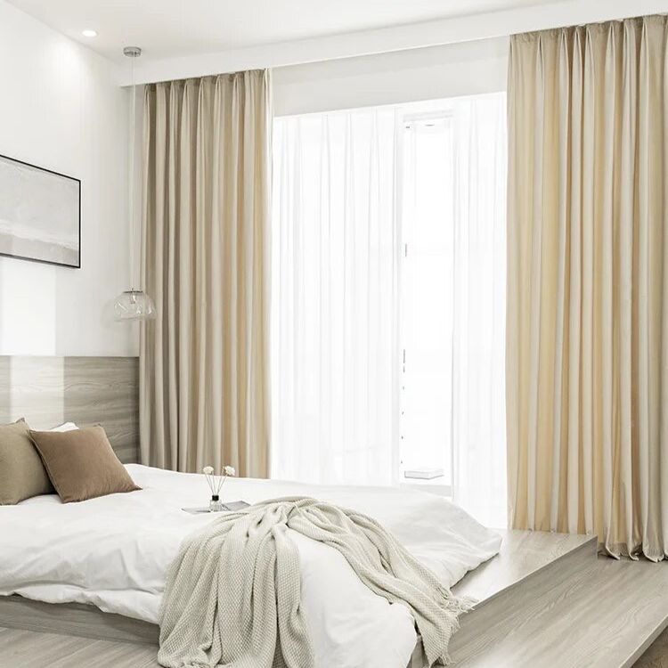 beige-velvet-curtains, blackout-curtains, edit-home-curtains