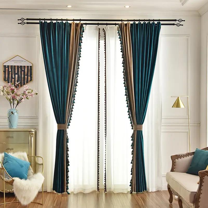 blue-green-velvet-bedroom-curtains, blackout-curtains, edit-home-curtains