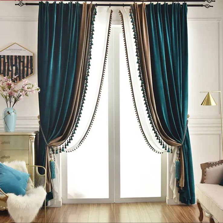 blue-green-velvet-bedroom-curtains, blackout-curtains, edit-home-curtains