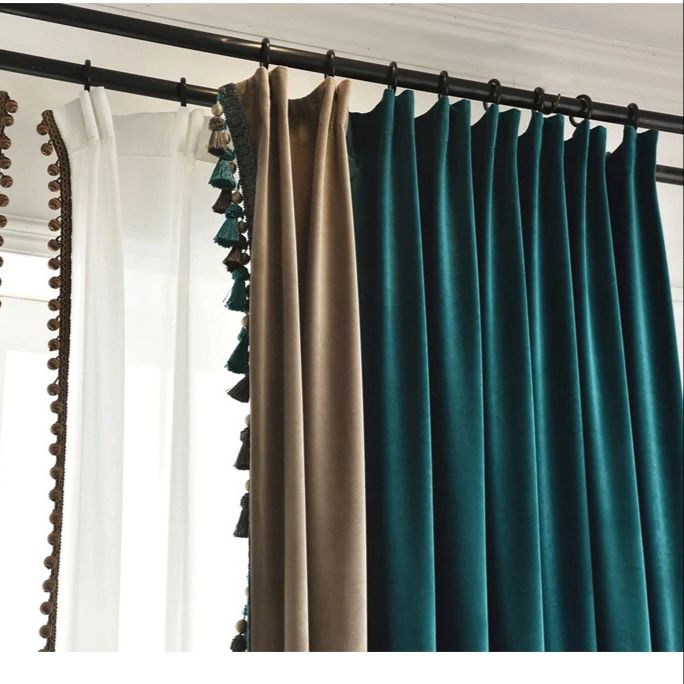 blue-green-velvet-bedroom-curtains, blackout-curtains, edit-home-curtains