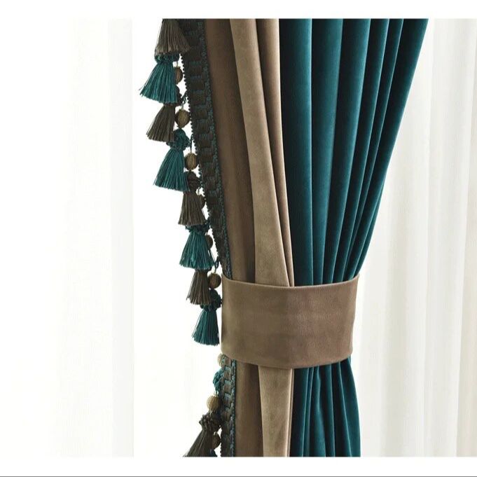 blue-green-velvet-bedroom-curtains, blackout-curtains, edit-home-curtains