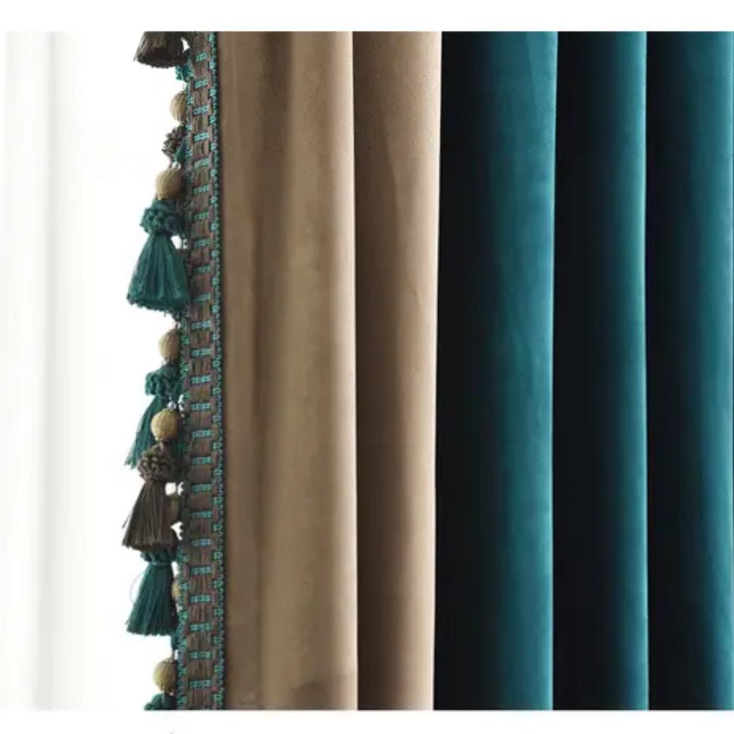 blue-green-velvet-bedroom-curtains, blackout-curtains, edit-home-curtains