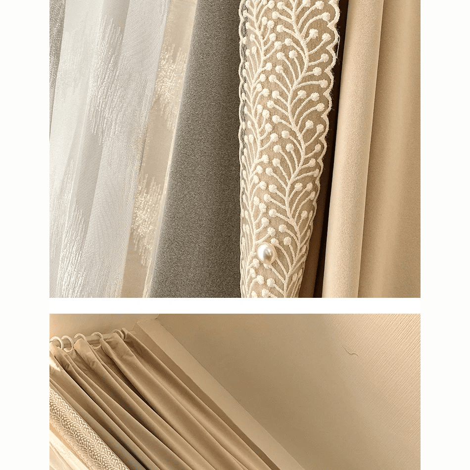 Beautiful Beige Velvet Curtains | Edit Home - Image 13
