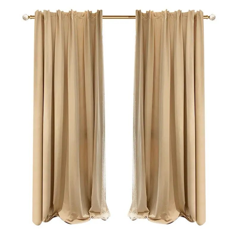 beige-velvet-curtains, bedroom-curtains, living -room-curtains, edit-home