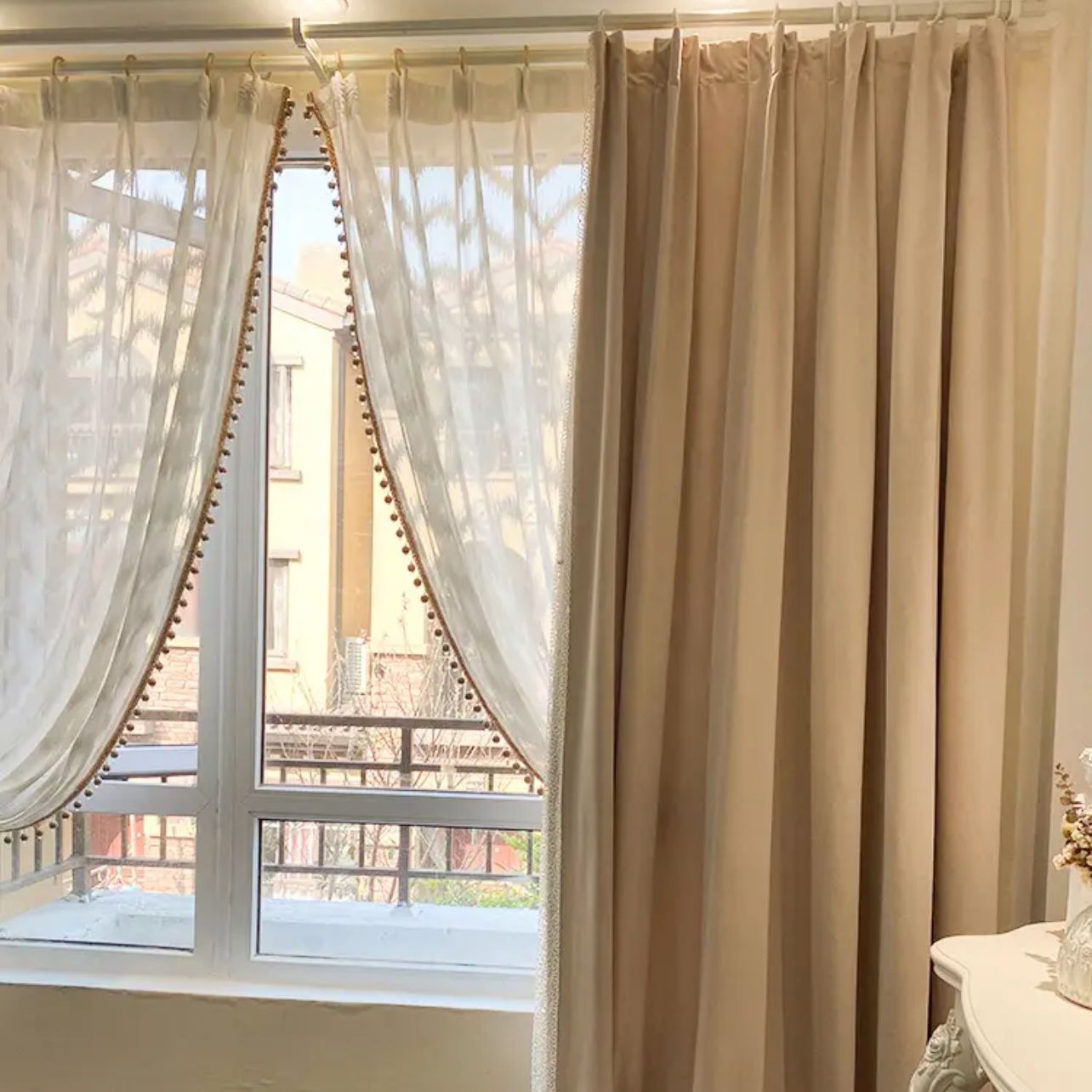 beige-velvet-curtains, bedroom-curtains, living -room-curtains, edit-home