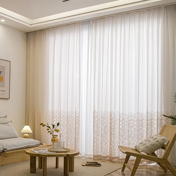 leaf-embroidery-flower-curtains, voile-curtains, embroidered-curtains, edit-home