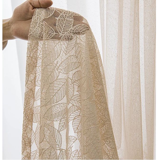 leaf-embroidery-flower-curtains, voile-curtains, embroidered-curtains, edit-home