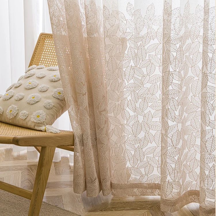 leaf-embroidery-flower-curtains, voile-curtains, embroidered-curtains, edit-home