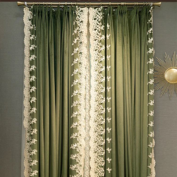 blackout-green-embroidered-curtains, blackout-curtains, edit-home