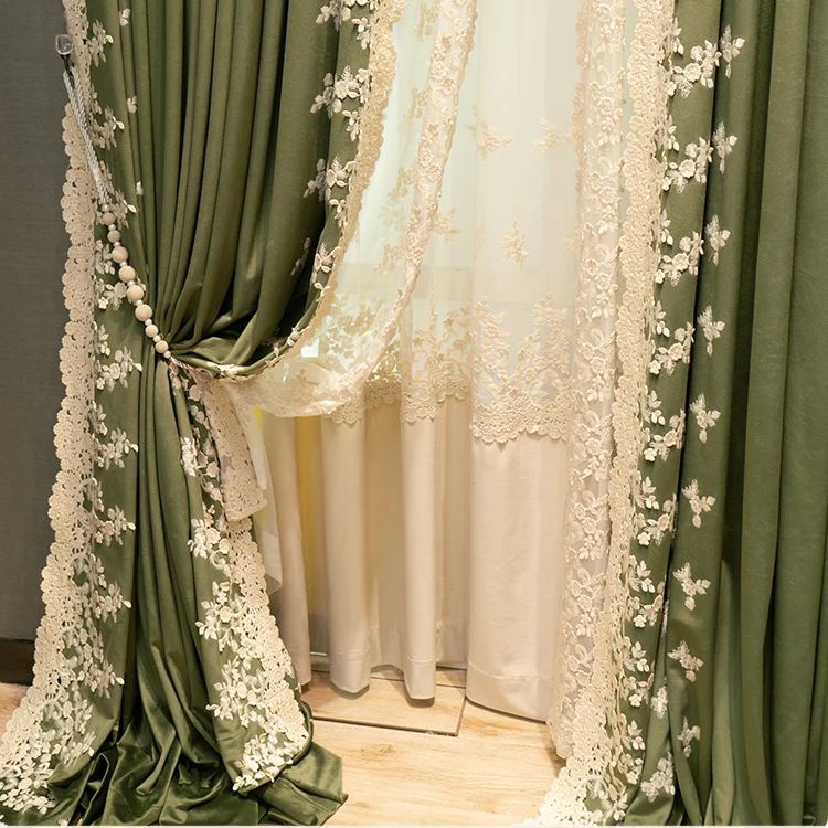 blackout-green-embroidered-curtains, blackout-curtains, edit-home