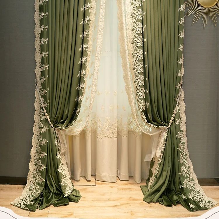 blackout-green-embroidered-curtains, blackout-curtains, edit-home