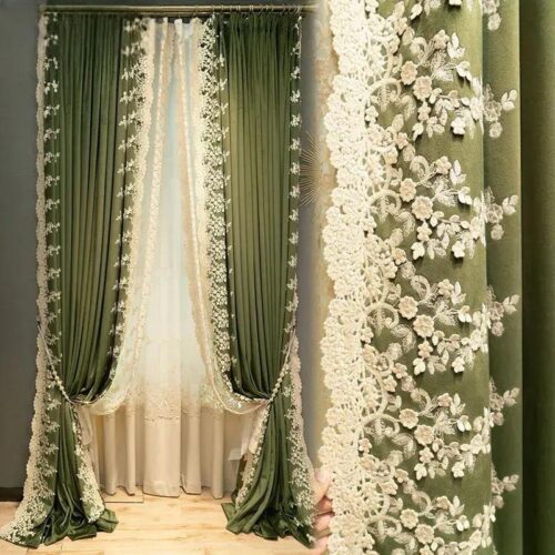 blackout-green-embroidered-curtains, blackout-curtains, edit-home