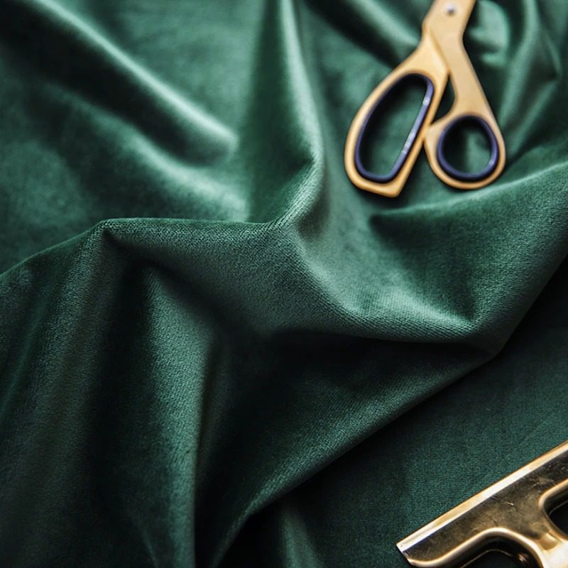 green-velvet-living-room-curtains, blackout-curtains, living-room-curtains, edit-home