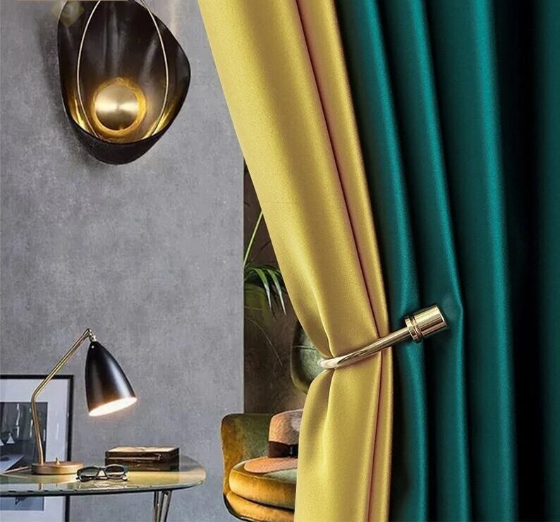 green-and-yellow-bedroom-curtains, blackout-curtains, edit-home