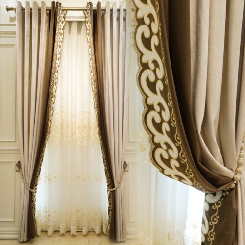 brown-living-room-curtains, blackout-curtains, living-room-curtains, edit-home